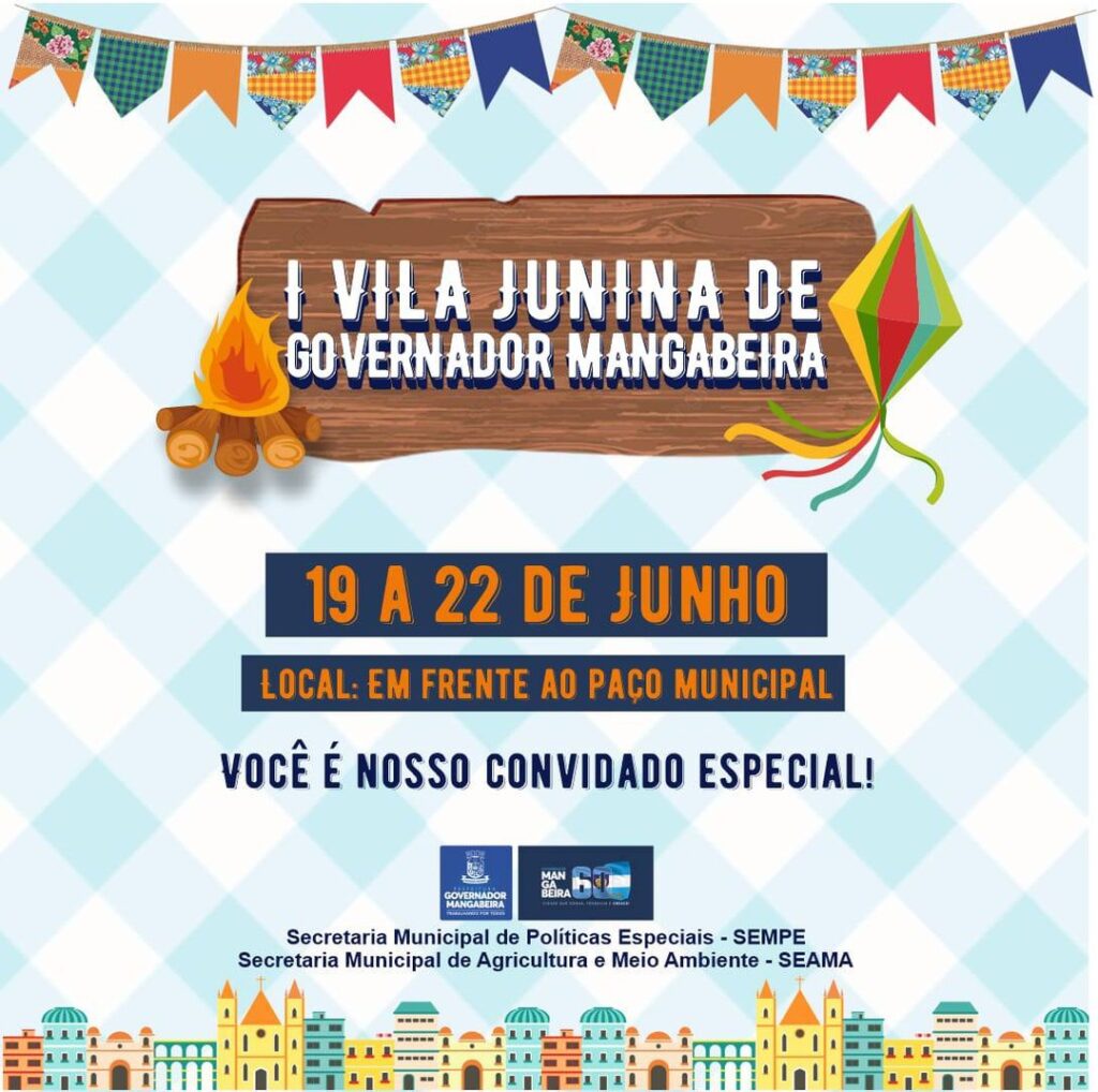 No próximo domingo, começa a 1ª Vila Junina de Governador Mangabeira